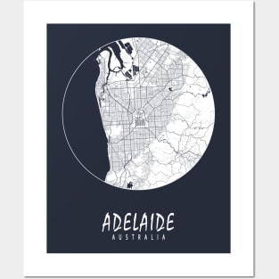 Adelaide, Australia City Map - Full Moon Posters and Art